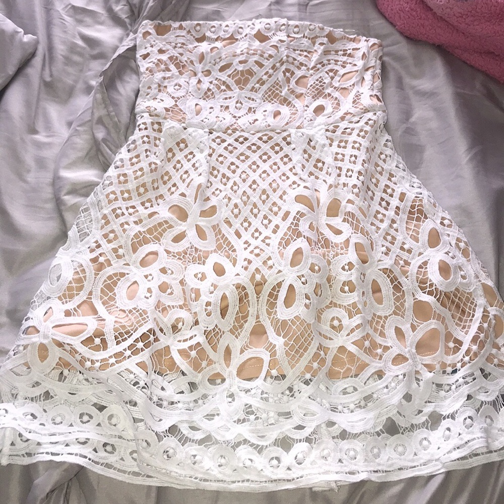 White lace dress